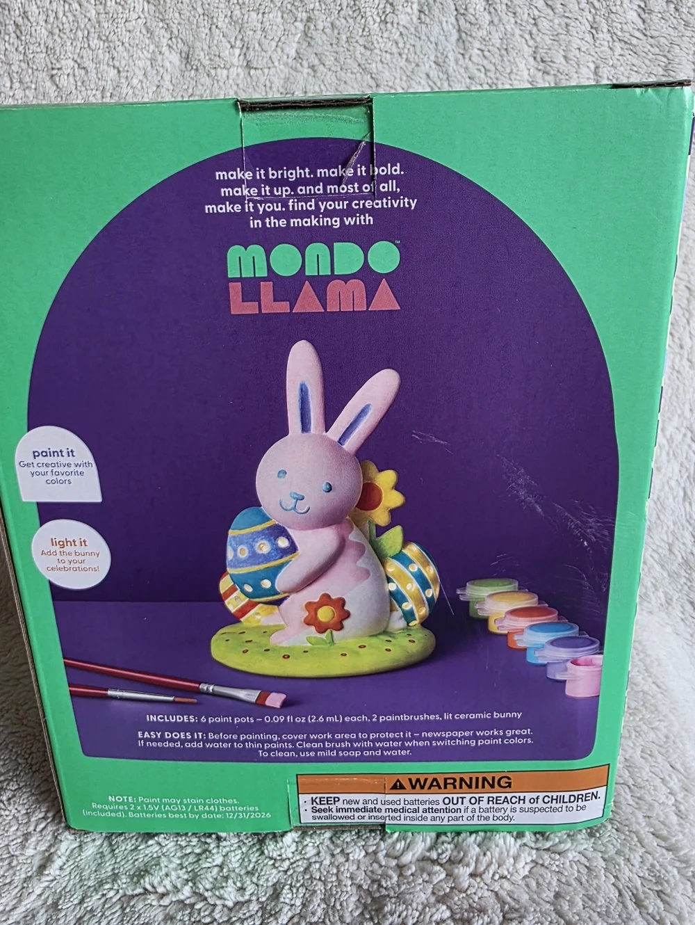 New Easter Craft Lit Ceramic Bunny and Eggs Painting Activity Kit Target 2026